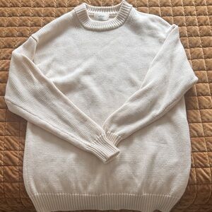 Aritzia Wilfred Cream Oversized Sweater